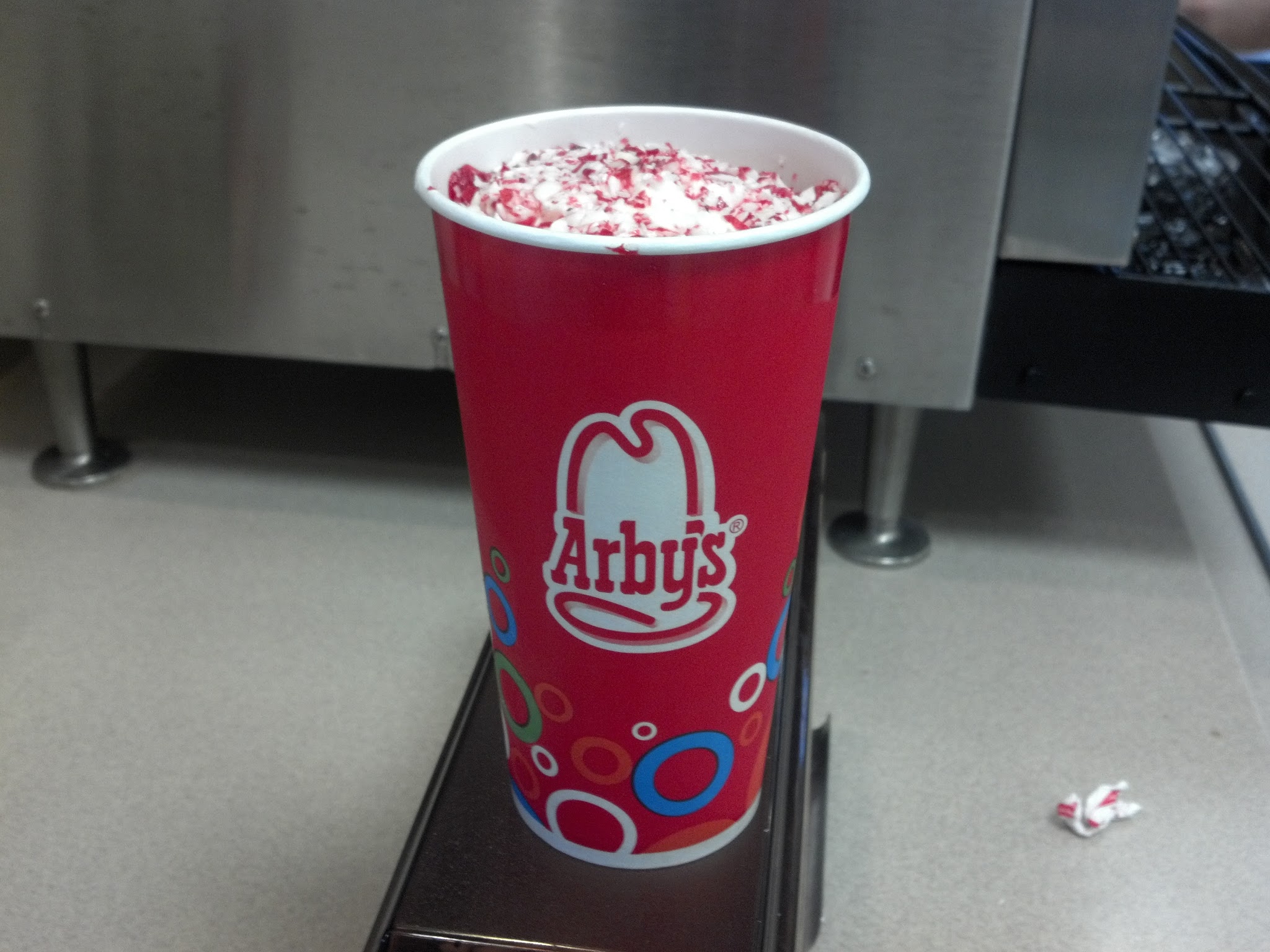thirsty dudes arby s milk shake candy cane swirl