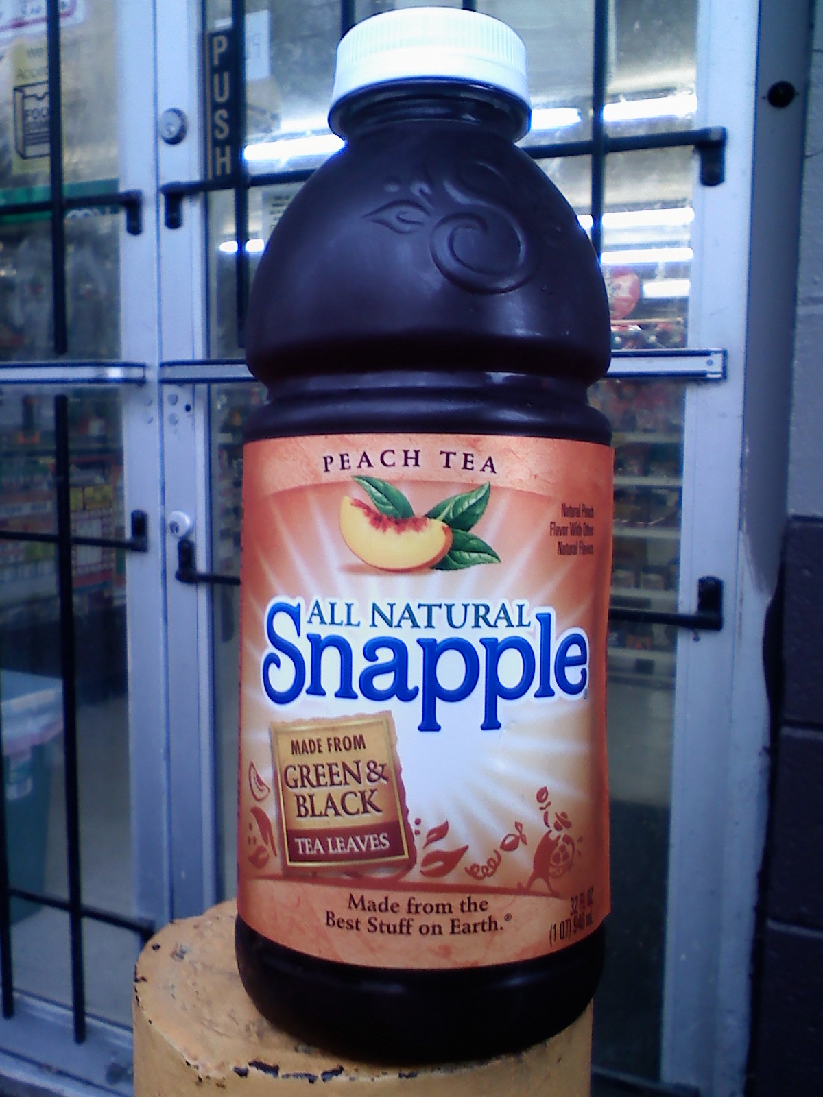 thirsty dudes snapple all natural peach tea snapple bottle size