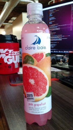 Claire Baie Naturally Flavored Sparkling Water Beverage With Juice Pink Grapefruit