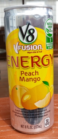 V8 V-Fusion + Energy Peach Mango