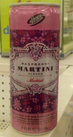 Vintage Mocktail Raspberry Martini
