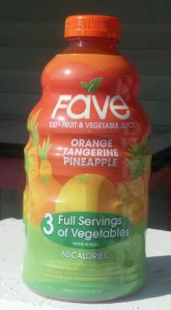 Fave 100% Fruit & Vegetable Juice Orange Tangerine Pineapple
