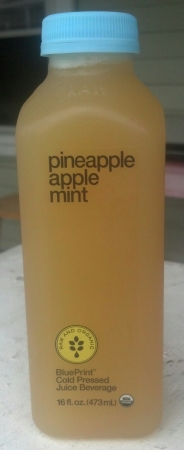 BluePrint Cold Pressed Juice Beverage Pineapple Apple Mint