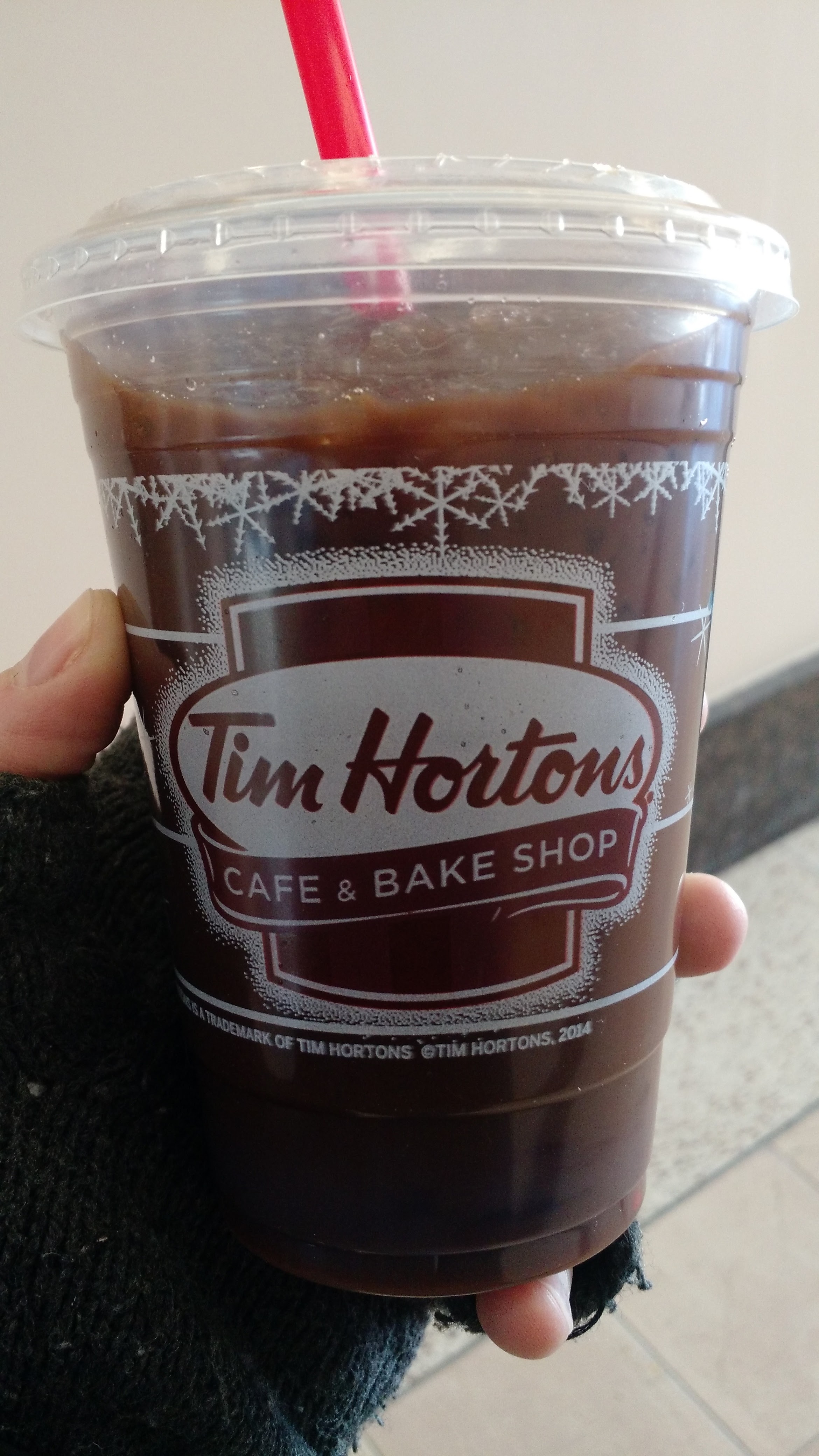 iced black coffee tim hortons