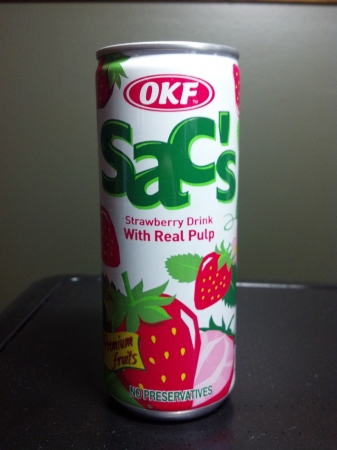 OKF Sac's Strawberry Drink With Real Pulp