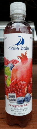 Claire Baie Naturally Flavored Sparkling Water Beverage With Juice Pomegranate Berry