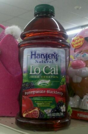 Hansen's Lo-Cal Juice Cocktail Pomegranate Blackberry