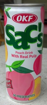 OKF Sac's Peach Drink With Real Pulp
