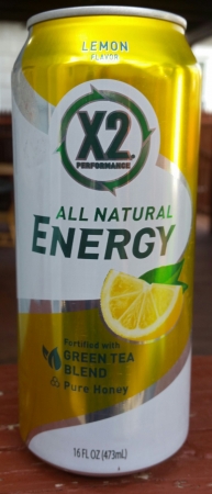 X2 Performance All Natural Energy Lemon Flavored
