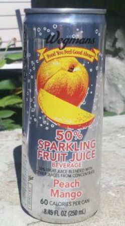 Wegmans Sparkling Fruit Juice Peach Mango