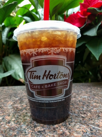 Tim Horton's Iced Coffee Cinnamon Bun