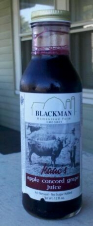 Blackman Homestead Farm Issac's Apple Concord Grape Juice