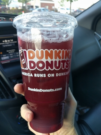 Dunkin' Donuts Fruited Iced Tea Blackberry with Strawberries