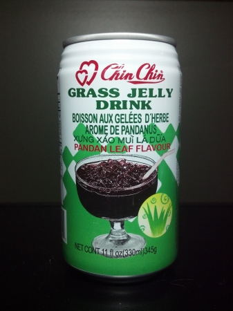 Chin Chin Grass Jelly Drink Pandan Leaf