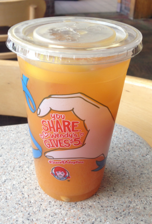 Wendy's FruiTea Chillers Orange Mango